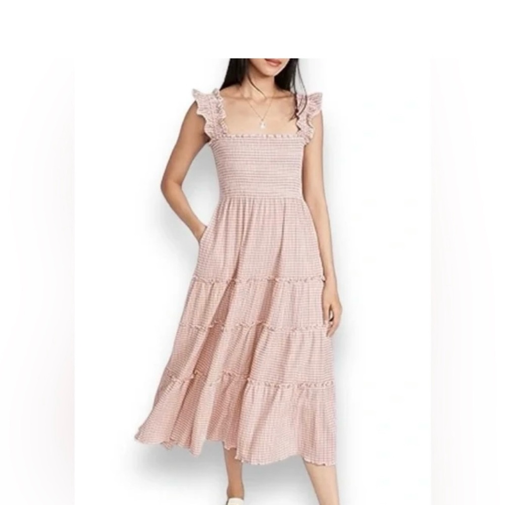 O. P. T Smocked MIDI Dress Size M- New w/o tags